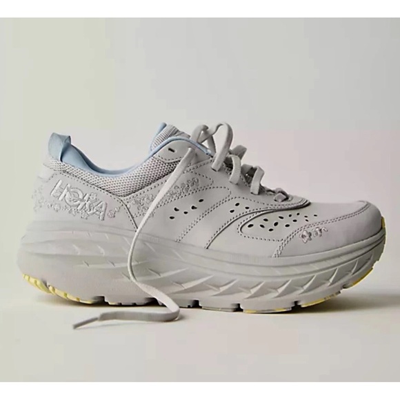 Free People HOKA Vibrant Bloom Bondi L Sneaker Stardust Sun Gray - Picture 6 of 11